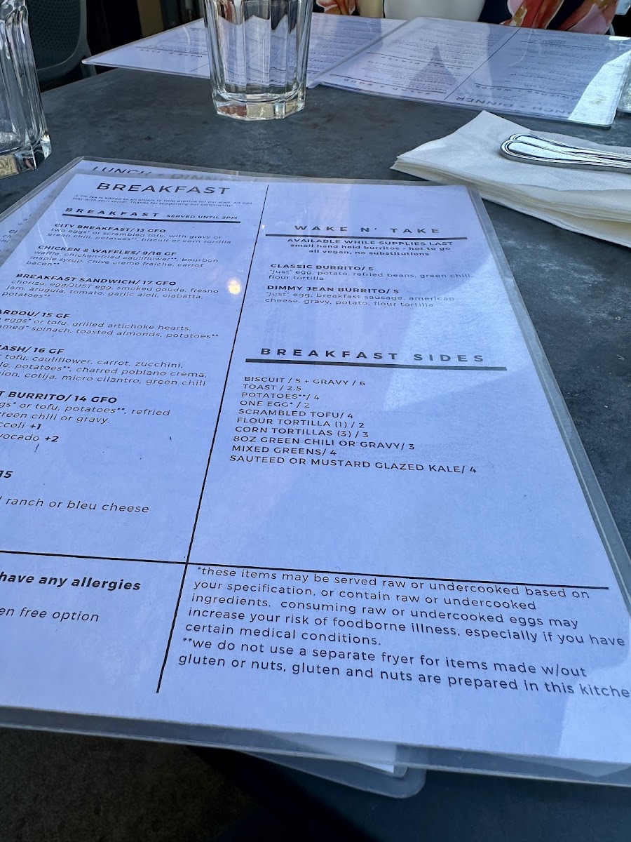 City O' City Menu - Image 2